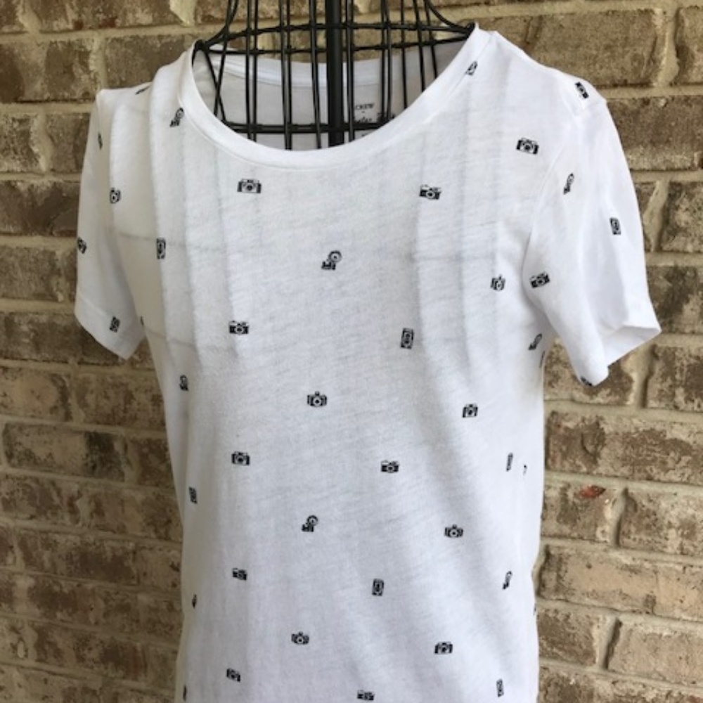 J Crew Camera Collector Tee Shirt Hard to find